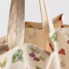 Τσάντα tote με φυτικό τύπωμα