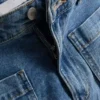 Βαμβακερά τζιν σορτς με μπροστινές τσέπες