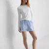 Βαμβακερά τζιν σορτς τύπου jogger