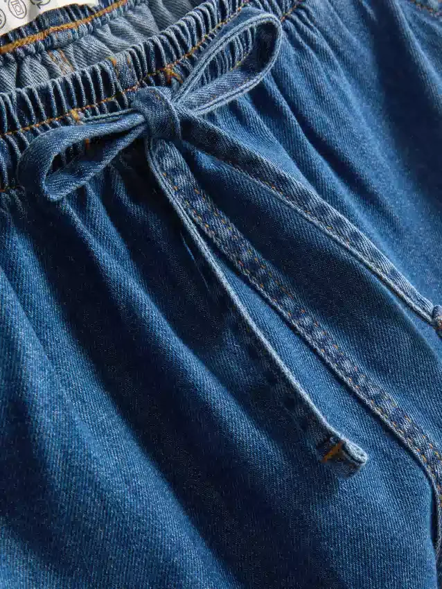 Βαμβακερά τζιν σορτς τύπου jogger