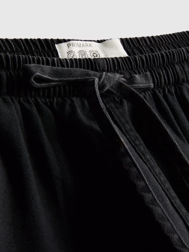 Βαμβακερά τζιν σορτς τύπου jogger