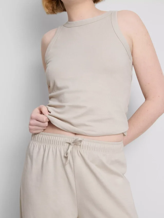 Βαμβακερές φόρμες τζόγκινγκ με φαρδιά πόδια