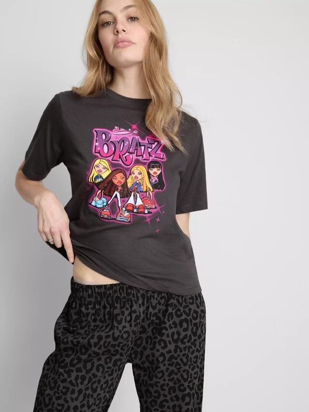 Βαμβακερές πιτζάμες Bratz με λεοπάρ μοτίβο