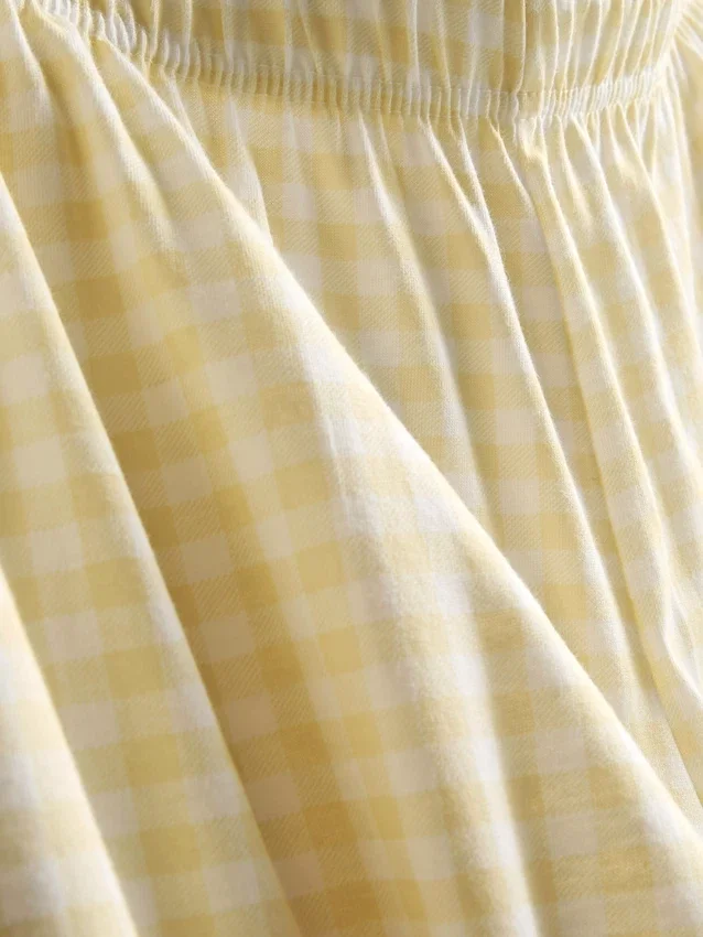 Βαμβακερές πιτζάμες με τυπωμένο μοτίβο gingham