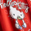 Βαμβακερό φανελάκι Hello Kitty με χαλαρή εφαρμογή και μοτίβο φράουλας