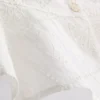 Βαμβακερό κοντό τοπ με κεντήματα