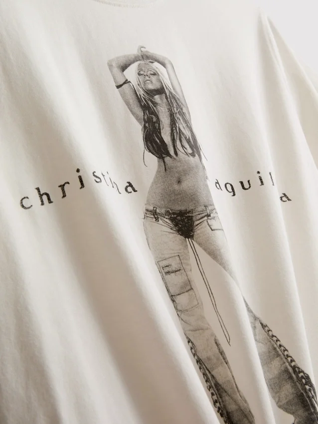 Βαμβακερό μουσικό μπλουζάκι Christina Aguilera