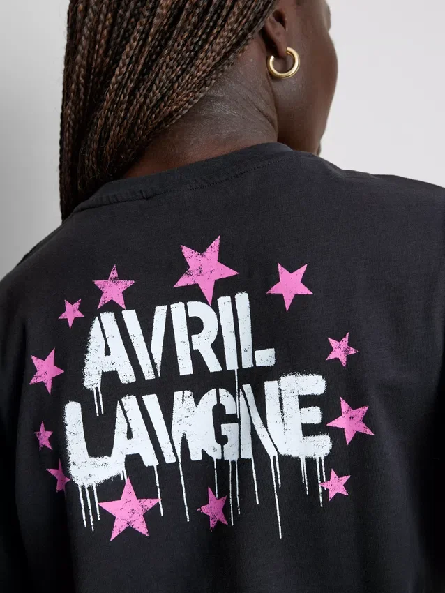Βαμβακερό μπλουζάκι με γραφικό σχέδιο της Avril Lavigne