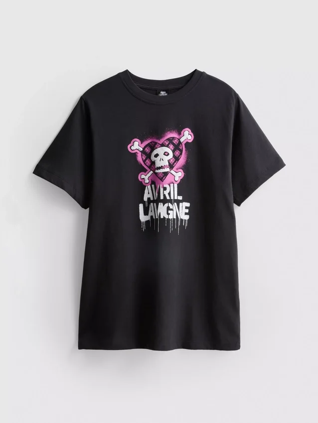 Βαμβακερό μπλουζάκι με γραφικό σχέδιο της Avril Lavigne