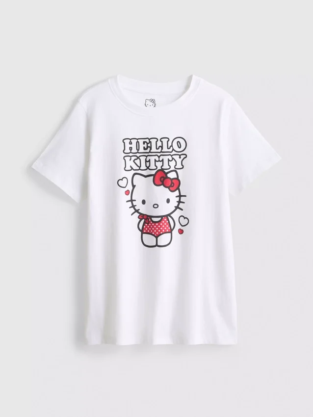 Βαμβακερό μπλουζάκι με σχέδιο Hello Kitty