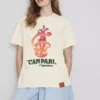 Βαμβακερό μπλουζάκι με στρογγυλό λαιμό Campari
