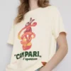 Βαμβακερό μπλουζάκι με στρογγυλό λαιμό Campari