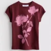 Βαμβακερό παιδικό μπλουζάκι με floral τύπωμα