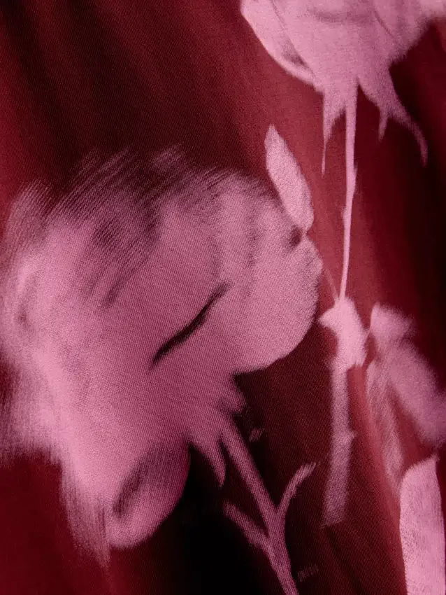 Βαμβακερό παιδικό μπλουζάκι με floral τύπωμα