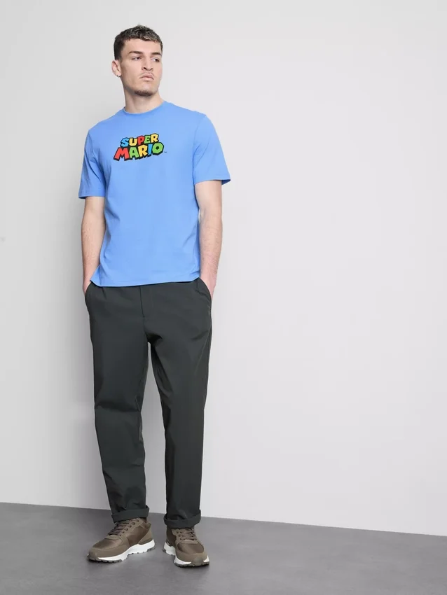 Βαμβακερό πουκάμισο με σχέδιο Super Mario