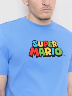 Βαμβακερό πουκάμισο με σχέδιο Super Mario
