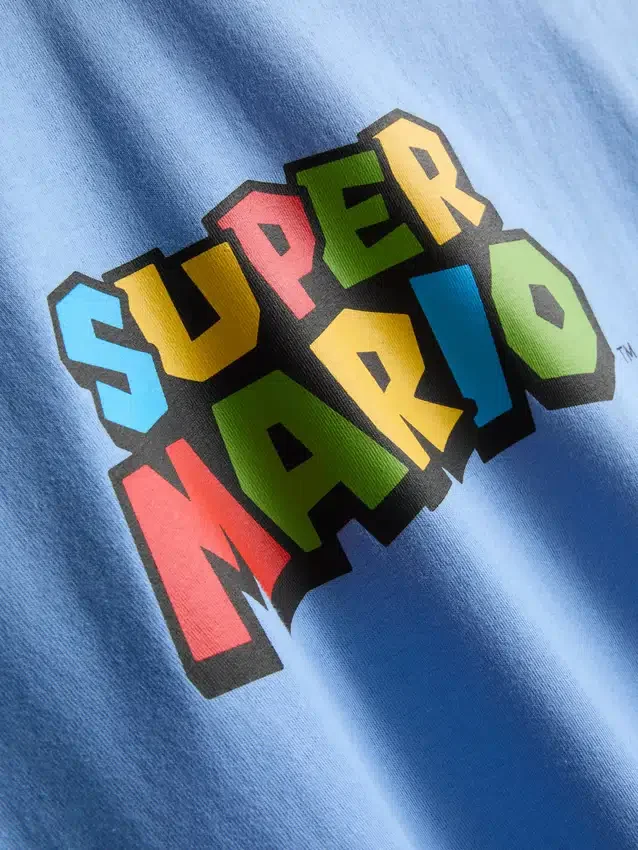 Βαμβακερό πουκάμισο με σχέδιο Super Mario