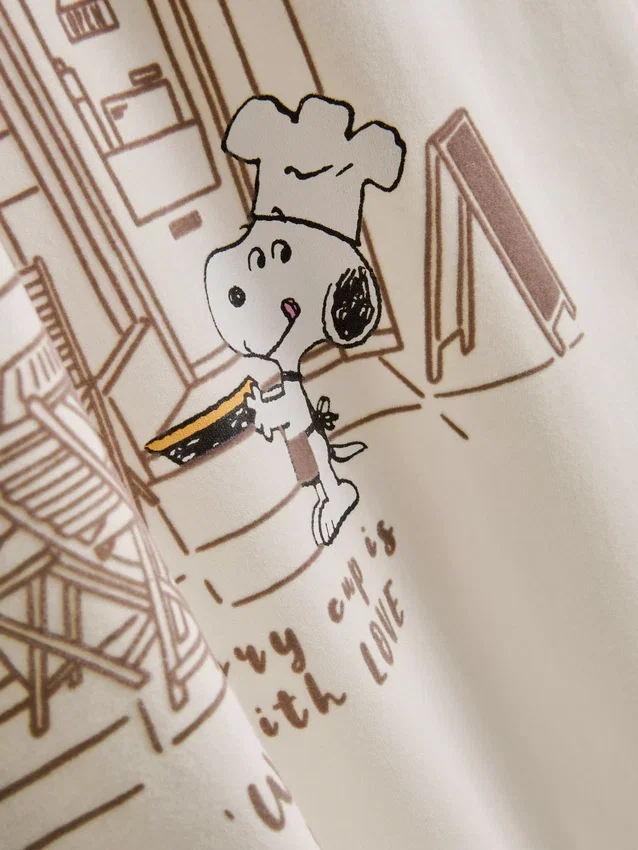 Βαμβακερό πουκάμισο Peanuts Snoopy Cafe