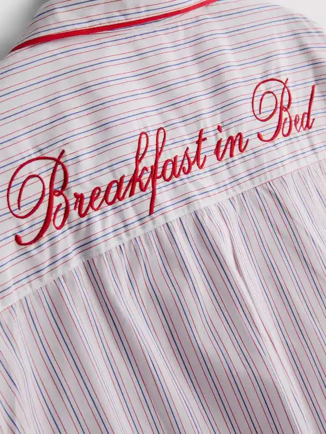 Βαμβακερό πουκάμισο πιτζάμας «Breakfast in Bed»