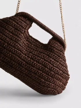 Υφασμένη τσάντα clutch